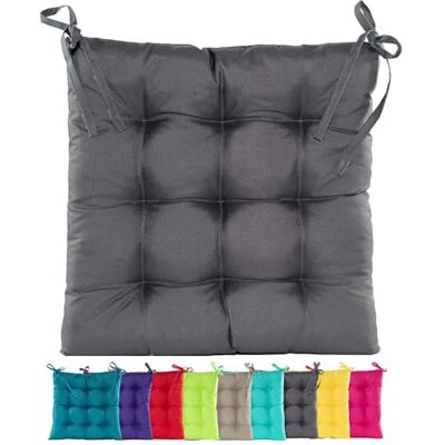 JACK Outdoor Stuhlkissen 38x38cm Lounge Kissen Auflage Wasserfest Sitzkissen Garten Lotus Effekt, Farbe:Anthrazit JACK Outdoor Stuhlkissen 38x38cm Lounge Kissen Auflage Wasserfest Sitzkissen Garten Lotus Effekt, Farbe:Anthrazit