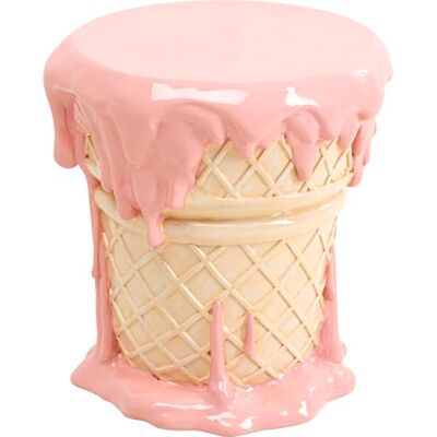 Kare Design Sitzhocker Ice Cream, Pink, Ø37 cm, EIS-Motiv, Waffel, 110kg Belastbarkeit, Hocker, Dekoobjekt, Wohnzimmer Kare Design Sitzhocker Ice Cream, Pink, Ø37 cm, EIS-Motiv, Waffel, 110kg Belastbarkeit, Hocker, Dekoobjekt, Wohnzimmer
