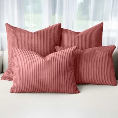 Amilian Dekokissen 4er Set mit Füllung – Sofakissen Set 2x 50x50 cm & 2x 35x45 cm – Weiche Zierkissen, Couchkissen für Sofa Herzschimmer Amilian Dekokissen 4er Set mit Füllung – Sofakissen Set 2x 50x50 cm & 2x 35x45 cm – Weiche Zierkissen, Couchkissen für Sofa Herzschimmer