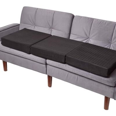 Homescapes Sitzerhöhung Sofa 3-Sitzer schwarz 150x50x10 cm, Dicke Sitzkissen Erhöhung für Erwachsene & Senioren, klappbares Aufstehkissen, orthopädischer Schaumstoff mit Velours-Bezug Homescapes Sitzerhöhung Sofa 3-Sitzer schwarz 150x50x10 cm, Dicke Sitzkissen Erhöhung für Erwachsene & Senioren, klappbares Aufstehkissen, orthopädischer Schaumstoff mit Velours-Bezug