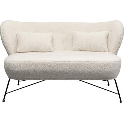 Kare Design Sofa Jacky Teddy 2-Sitzer, Weiß, Pflegeleicht, Weich, Kuschelsofa, Couch, Loveseat, Wohnzimmer, Teddy-Optik, Stahlfüße, Teilzerlegt, 81x140x83 cm (H/B/T) Kare Design Sofa Jacky Teddy 2-Sitzer, Weiß, Pflegeleicht, Weich, Kuschelsofa, Couch, Loveseat, Wohnzimmer, Teddy-Optik, Stahlfüße, Teilzerlegt, 81x140x83 cm (H/B/T)