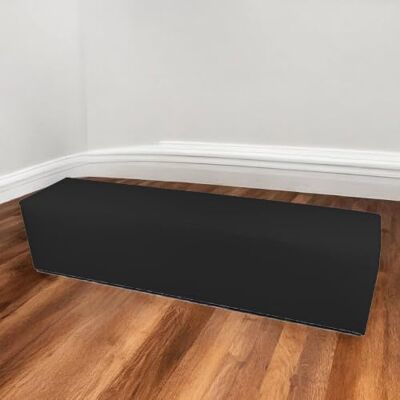 Talamo Italia Pouf Abra, Mehrzwecksessel, Sitzsack, Hockerhocker, Made in Italy, 180x40 h42 cm, Schwarz Talamo Italia Pouf Abra, Mehrzwecksessel, Sitzsack, Hockerhocker, Made in Italy, 180x40 h42 cm, Schwarz