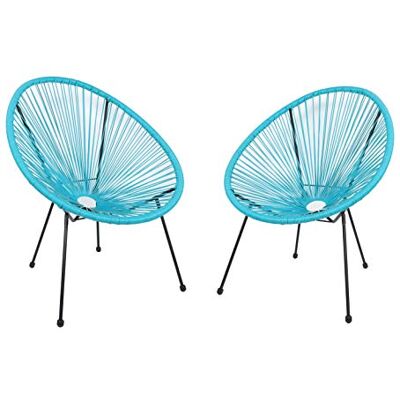 Strandgut Ambientehome 2er Set Loungesessel Acapulco blau Sessel Strandgut Ambientehome 2er Set Loungesessel Acapulco blau Sessel