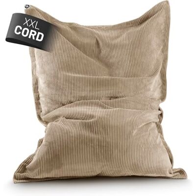 Lumaland Sitzsack Classic XXL Cord Riesen Sitzsack XXL mit Softer Rippenstruktur – ideal zu Cord Sofa & Sessel Indoor Bean Bag für Wohnzimmer, Schlafzimmer & Co. 380 L, 140 x 180 cm Lumaland Sitzsack Classic XXL Cord Riesen Sitzsack XXL mit Softer Rippenstruktur – ideal zu Cord Sofa & Sessel Indoor Bean Bag für Wohnzimmer, Schlafzimmer & Co. 380 L, 140 x 180 cm