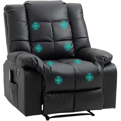 Homcom Massagesessel - Elektrisch Relaxsessel - Schwarz - 94x99x99cm Homcom Massagesessel - Elektrisch Relaxsessel - Schwarz - 94x99x99cm