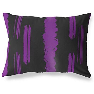 Bonamaison Le Jardin du Lin Kissen Zierkissenbezug Lila-Schwarz Kissenbezug, Weich Bequem, Für Zuhause Autos Büro Sofa Wohnzimmer Couch Schlafzimmer Dekor, 35x50 Cm Entworfen und hergestellt in der Türkei Bonamaison Le Jardin du Lin Kissen Zierkissenbezug Lila-Schwarz Kissenbezug, Weich Bequem, Für Zuhause Autos Büro Sofa Wohnzimmer Couch Schlafzimmer Dekor, 35x50 Cm Entworfen und hergestellt in der Türkei