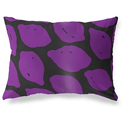 Bonamaison Le Jardin du Lin Kissen Zierkissenbezug Lila-Schwarz Kissenbezug, Weich Bequem, Für Zuhause Autos Büro Sofa Wohnzimmer Couch Schlafzimmer Dekor, 35x50 Cm Entworfen und hergestellt in der Türkei Bonamaison Le Jardin du Lin Kissen Zierkissenbezug Lila-Schwarz Kissenbezug, Weich Bequem, Für Zuhause Autos Büro Sofa Wohnzimmer Couch Schlafzimmer Dekor, 35x50 Cm Entworfen und hergestellt in der Türkei
