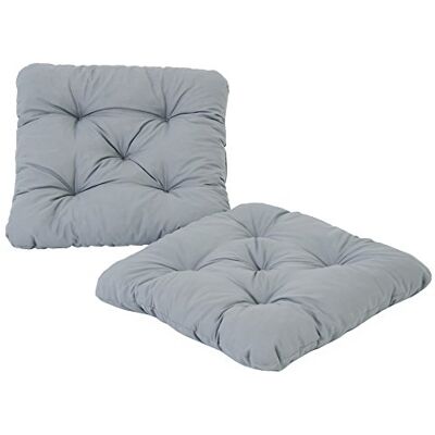 AMBIENTE HOME Ambientehome Auflage für Sessel Stuhl EVJE, Hellgrau, 2-teiliges Set AMBIENTE HOME Ambientehome Auflage für Sessel Stuhl EVJE, Hellgrau, 2-teiliges Set