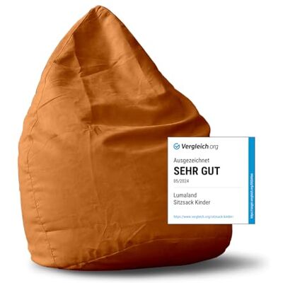 LUMALAND - Luxury XL PLUS Sitzsack 220 L - Orange - Bean bag chair LUMALAND - Luxury XL PLUS Sitzsack 220 L - Orange - Bean bag chair