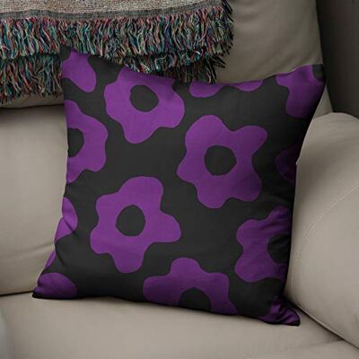 Bonamaison Le Jardin du Lin Kissen Zierkissenbezug Kissenbezug, Lila & Schwarz Dekoration, Für Zuhause Autos Büro Sofa Wohnzimmer Couch Schlafzimmer Dekor, 50x50 Cm Entworfen und hergestellt in der Türkei Bonamaison Le Jardin du Lin Kissen Zierkissenbezug Kissenbezug, Lila & Schwarz Dekoration, Für Zuhause Autos Büro Sofa Wohnzimmer Couch Schlafzimmer Dekor, 50x50 Cm Entworfen und hergestellt in der Türkei