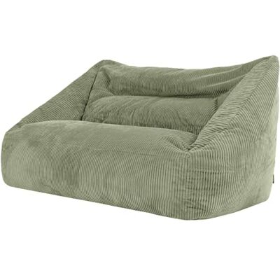 Icon Cecilia Sitzsack Sofa, Salbeigrün, Flauschiger Cord Stoff, 2 Sitzer Sofa für Erwachsene, Riesensitzsack mit Füllung, Bequemer Sessel, Lounge, Wohnzimmer, Deko Wohnzimmer Icon Cecilia Sitzsack Sofa, Salbeigrün, Flauschiger Cord Stoff, 2 Sitzer Sofa für Erwachsene, Riesensitzsack mit Füllung, Bequemer Sessel, Lounge, Wohnzimmer, Deko Wohnzimmer