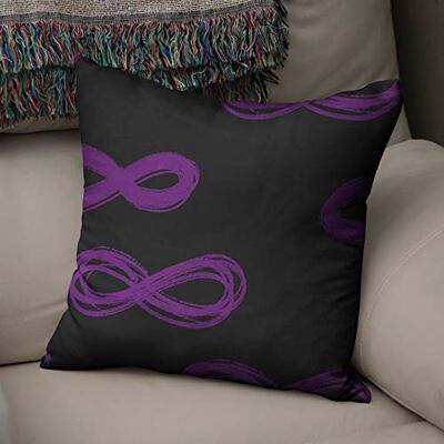 Bonamaison Le Jardin du Lin Kissen Zierkissenbezug Kissenbezug, Lila & Schwarz Dekoration, Für Zuhause Autos Büro Sofa Wohnzimmer Couch Schlafzimmer Dekor, 50x50 Cm Entworfen und hergestellt in der Türkei Bonamaison Le Jardin du Lin Kissen Zierkissenbezug Kissenbezug, Lila & Schwarz Dekoration, Für Zuhause Autos Büro Sofa Wohnzimmer Couch Schlafzimmer Dekor, 50x50 Cm Entworfen und hergestellt in der Türkei