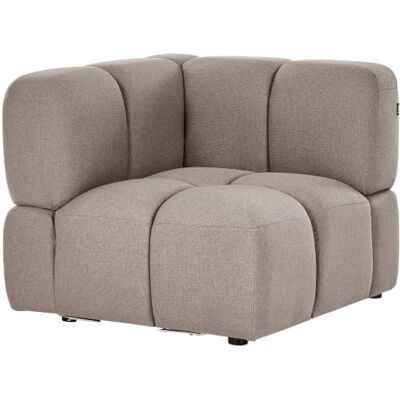 Beliani Modul Ecksessel zum Sofa Stoff Taupe gepolstert gesteppt wasserabweisend ohne Armlehen modern Maksaberg Beliani Modul Ecksessel zum Sofa Stoff Taupe gepolstert gesteppt wasserabweisend ohne Armlehen modern Maksaberg