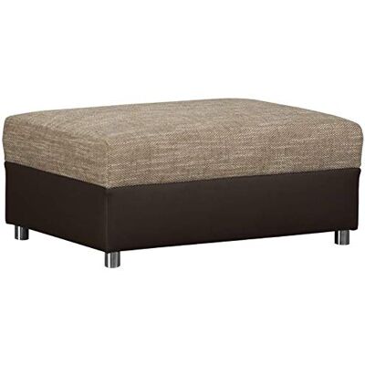 CAVADORE Hocker Caaro im Materialmix mit Kunstleder / Bequemer Sitzhocker im modernen Design / 96 x 66 x 42 / Hellbraun-Braun CAVADORE Hocker Caaro im Materialmix mit Kunstleder / Bequemer Sitzhocker im modernen Design / 96 x 66 x 42 / Hellbraun-Braun