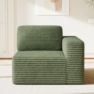 Vesgantti Modulare Wohnlandschaft Ecksofa, Cord Sofa mit Federkern, Kühlgel-Schicht & hochdichter Komfortpolsterung, extra tiefer Sitzfläche, Polstersofa für Wohnzimmer, ohne Montage (Rechtes Modul) Vesgantti Modulare Wohnlandschaft Ecksofa, Cord Sofa mit Federkern, Kühlgel-Schicht & hochdichter Komfortpolsterung, extra tiefer Sitzfläche, Polstersofa für Wohnzimmer, ohne Montage (Rechtes Modul)