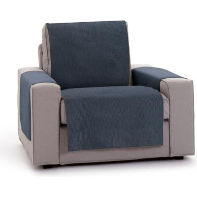 ECOMMERC3 Sofabezug für 1-Sitzer, einfach anzubringen, mit elastischen Gummibändern für eine Feste Passform, Blauer Sofabezug, ideal zum Schutz und zur Erneuerung von Rückenlehne, Sitz und Armlehnen ECOMMERC3 Sofabezug für 1-Sitzer, einfach anzubringen, mit elastischen Gummibändern für eine Feste Passform, Blauer Sofabezug, ideal zum Schutz und zur Erneuerung von Rückenlehne, Sitz und Armlehnen