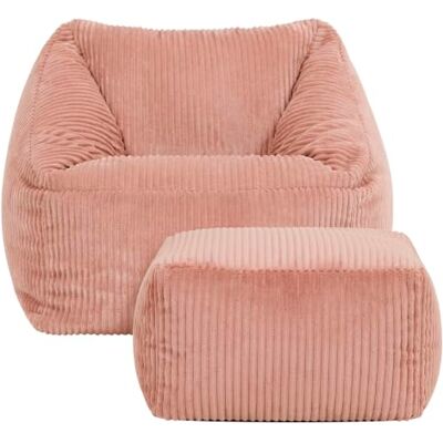 Icon Natalia Cord Sitzsack Kinder Sessel und Hocker mit Füllung, Rosa In Deutschland Hergestellt, Sitzsack Sessel, Weicher Cordstoff, Kinder Sessel für Kinderzimmer und Schlafzimmer Icon Natalia Cord Sitzsack Kinder Sessel und Hocker mit Füllung, Rosa In Deutschland Hergestellt, Sitzsack Sessel, Weicher Cordstoff, Kinder Sessel für Kinderzimmer und Schlafzimmer