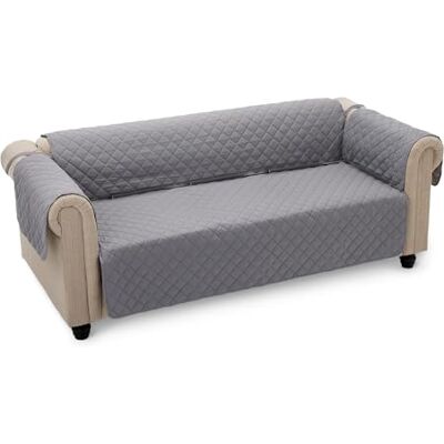 Amazon Wasserdichter Sofabezug 3-Sitzer, Maschinenwaschbarer Wendbarer Sofa-Schonbezug, Grau/Hellgrau Amazon Wasserdichter Sofabezug 3-Sitzer, Maschinenwaschbarer Wendbarer Sofa-Schonbezug, Grau/Hellgrau