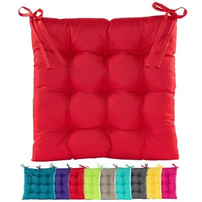 JACK Outdoor Stuhlkissen 38x38cm Lounge Kissen Auflage Wasserfest Sitzkissen Garten Lotus Effekt, Farbe:Rot JACK Outdoor Stuhlkissen 38x38cm Lounge Kissen Auflage Wasserfest Sitzkissen Garten Lotus Effekt, Farbe:Rot