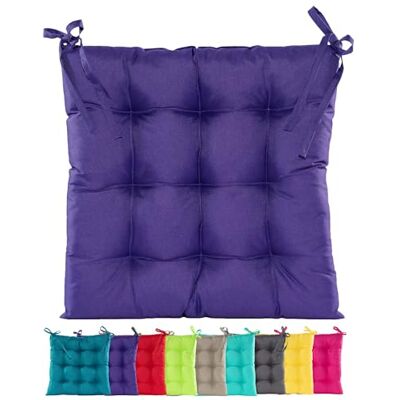 JACK Outdoor Stuhlkissen 38x38cm Lounge Kissen Auflage Wasserfest Sitzkissen Garten Lotus Effekt, Farbe:Lila JACK Outdoor Stuhlkissen 38x38cm Lounge Kissen Auflage Wasserfest Sitzkissen Garten Lotus Effekt, Farbe:Lila