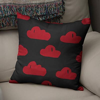 Bonamaison Le Jardin du Lin Kissen Zierkissenbezug Kissenbezug, Rot schwarz Dekoration, Weich Bequem, Für Zuhause Autos Büro Sofa Wohnzimmer Couch Schlafzimmer Dekor, 43x43 Cm Hergestellt in der Türkei Bonamaison Le Jardin du Lin Kissen Zierkissenbezug Kissenbezug, Rot schwarz Dekoration, Weich Bequem, Für Zuhause Autos Büro Sofa Wohnzimmer Couch Schlafzimmer Dekor, 43x43 Cm Hergestellt in der Türkei