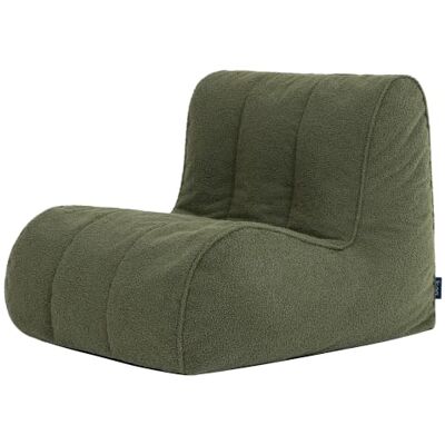 Icon Swoop Bouclé Stoff Sitzsack mit Füllung, Grün In Deutschland Hergestellt, Sitzsack Erwachsene, Weicher Bouclé Stoff, Bequemer Sessel für Wohnzimmer und Schlafzimmer Icon Swoop Bouclé Stoff Sitzsack mit Füllung, Grün In Deutschland Hergestellt, Sitzsack Erwachsene, Weicher Bouclé Stoff, Bequemer Sessel für Wohnzimmer und Schlafzimmer