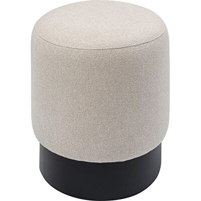 Kare Design Hocker Cherry, Creme/Schwarz, 44x37x37 cm, Sitzhocker, Ablage, Fußablage, Easy-Clean Stoff Bezug, teilweise Handarbeit, Wohnzimmer Kare Design Hocker Cherry, Creme/Schwarz, 44x37x37 cm, Sitzhocker, Ablage, Fußablage, Easy-Clean Stoff Bezug, teilweise Handarbeit, Wohnzimmer