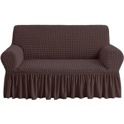 NICEEC 1 Stück dehnbar Easy Fit Sofabezug strapazierfähig Möbel Schonbezug im Landhausstil aus maschinenwaschbar und schnell trocknendem Stoff für Sessel, Liebe, Sofa LOVESEAT(L) braun NICEEC 1 Stück dehnbar Easy Fit Sofabezug strapazierfähig Möbel Schonbezug im Landhausstil aus maschinenwaschbar und schnell trocknendem Stoff für Sessel, Liebe, Sofa LOVESEAT(L) braun
