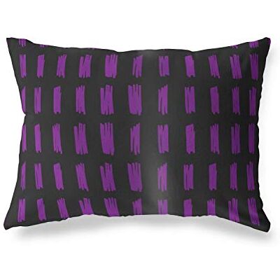 Bonamaison Le Jardin du Lin Kissenbezug Zierkissenbezug Lila-Schwarz Kissenbezug, Für Bett, Auto, Sofa, Haus, Wohnzimmer, Schlafzimmer, Dekoration, 45x60 Cm Entworfen und hergestellt in der Türkei Bonamaison Le Jardin du Lin Kissenbezug Zierkissenbezug Lila-Schwarz Kissenbezug, Für Bett, Auto, Sofa, Haus, Wohnzimmer, Schlafzimmer, Dekoration, 45x60 Cm Entworfen und hergestellt in der Türkei