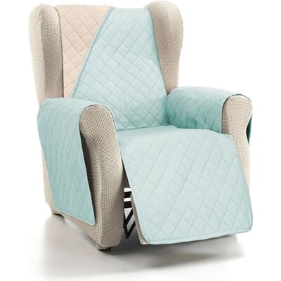 ECOMMERC3 Sofabezug für 1-Sitzer, super verstellbar, für 1-Sitzer-Sofa/Relax, wendbar, Beige/Aquamarin, gepolstert und extra weich, 100% Made in Spain ECOMMERC3 Sofabezug für 1-Sitzer, super verstellbar, für 1-Sitzer-Sofa/Relax, wendbar, Beige/Aquamarin, gepolstert und extra weich, 100% Made in Spain