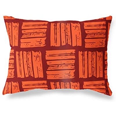 Bonamaison Le Jardin du Lin Kissenbezug Zierkissenbezug Orange-Bordeaux Kissenbezug, Für Bett, Auto, Sofa, Haus, Wohnzimmer, Schlafzimmer, Dekoration, 45x60 Cm Entworfen und hergestellt in der Türkei Bonamaison Le Jardin du Lin Kissenbezug Zierkissenbezug Orange-Bordeaux Kissenbezug, Für Bett, Auto, Sofa, Haus, Wohnzimmer, Schlafzimmer, Dekoration, 45x60 Cm Entworfen und hergestellt in der Türkei