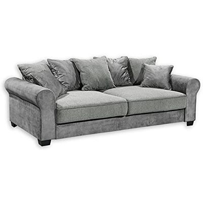 Stella Trading AURELIA Bequemes Schlafsofa mit Bettkasten, Stoffbezug Grau Klappbares Sofa 2-farbig mit Schlaffunktion 247 x 95 x 125 cm (B/H/T) Stella Trading AURELIA Bequemes Schlafsofa mit Bettkasten, Stoffbezug Grau Klappbares Sofa 2-farbig mit Schlaffunktion 247 x 95 x 125 cm (B/H/T)