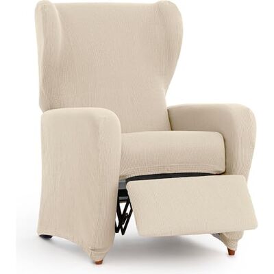 ECOMMERC3 Universal- und vielseitiger Relax-Sesselbezug in der Farbe Ecru zum einfachen Anbringen für Rückenlehne, Sitz und Armlehnen, Ekrü ECOMMERC3 Universal- und vielseitiger Relax-Sesselbezug in der Farbe Ecru zum einfachen Anbringen für Rückenlehne, Sitz und Armlehnen, Ekrü