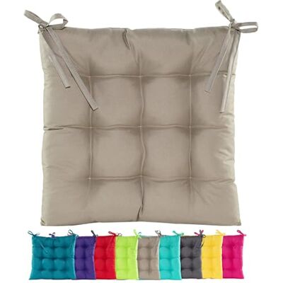JACK Outdoor Stuhlkissen 38x38cm Lounge Kissen Auflage Wasserfest Sitzkissen Garten Lotus Effekt, Farbe:Taupe JACK Outdoor Stuhlkissen 38x38cm Lounge Kissen Auflage Wasserfest Sitzkissen Garten Lotus Effekt, Farbe:Taupe