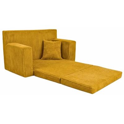 FORTISLINE Kindersofa ausklappbar aus Cord 83x47x43 cm Kindercouch mit Liegefläche 112 cm, Kinderzimmer Sofa mit Kissen, Abnehmbarer waschbarer Bezug, Oeko-TEX Standard 100 FORTISLINE Kindersofa ausklappbar aus Cord 83x47x43 cm Kindercouch mit Liegefläche 112 cm, Kinderzimmer Sofa mit Kissen, Abnehmbarer waschbarer Bezug, Oeko-TEX Standard 100