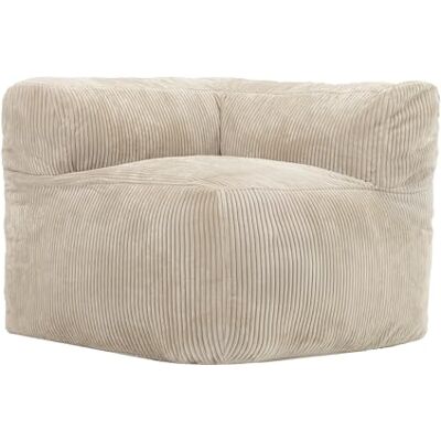 Icon Zen Cord Eck-Sitzsack mit Füllung, Modular Sofa, Beige Entworfen in Deutschland, Boneless Sofa, Weicher Cordstoff, Sessel für Wohnzimmer und Schlafzimmer Icon Zen Cord Eck-Sitzsack mit Füllung, Modular Sofa, Beige Entworfen in Deutschland, Boneless Sofa, Weicher Cordstoff, Sessel für Wohnzimmer und Schlafzimmer
