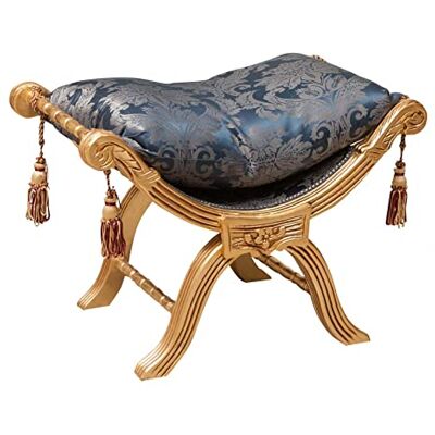 Biscottini Sitzsack Savonarola L 46,5 x T 74,5 x H 54,5 cm Damast blau – Sitzhocker – Hocker – Schlumpf zum Sitzen – Hocker im antiken Stil – Sessel – Sessel Biscottini Sitzsack Savonarola L 46,5 x T 74,5 x H 54,5 cm Damast blau – Sitzhocker – Hocker – Schlumpf zum Sitzen – Hocker im antiken Stil – Sessel – Sessel