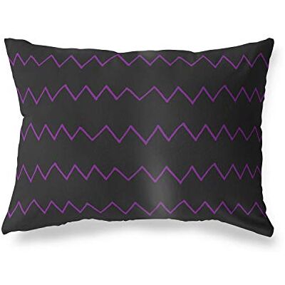 Bonamaison Le Jardin du Lin Kissenbezug Zierkissenbezug Lila-Schwarz Kissenbezug, Für Bett, Auto, Sofa, Haus, Wohnzimmer, Schlafzimmer, Dekoration, 45x60 Cm Entworfen und hergestellt in der Türkei Bonamaison Le Jardin du Lin Kissenbezug Zierkissenbezug Lila-Schwarz Kissenbezug, Für Bett, Auto, Sofa, Haus, Wohnzimmer, Schlafzimmer, Dekoration, 45x60 Cm Entworfen und hergestellt in der Türkei