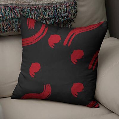 Bonamaison Le Jardin du Lin Kissen Zierkissenbezug Kissenbezug, Rot schwarz Dekoration, Weich Bequem, Für Zuhause Autos Büro Sofa Wohnzimmer Couch Schlafzimmer Dekor, 43x43 Cm Hergestellt in der Türkei Bonamaison Le Jardin du Lin Kissen Zierkissenbezug Kissenbezug, Rot schwarz Dekoration, Weich Bequem, Für Zuhause Autos Büro Sofa Wohnzimmer Couch Schlafzimmer Dekor, 43x43 Cm Hergestellt in der Türkei