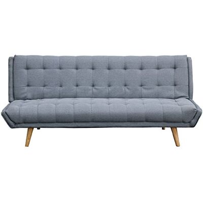 DonRegaloWeb Schlafsofa aus Holz und Polyesterstoff in Grau DonRegaloWeb Schlafsofa aus Holz und Polyesterstoff in Grau