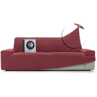 FAVERTI ® Sofabezug, sehr elastisch, 3-Sitzer, von 180 bis 230 cm, Modell Novele, Dunkelfuchsia, Universalbezug, ideal für Jede Form von Sofas, hochwertiger Jacquard-Stoff, Baumwollgefühl! FAVERTI ® Sofabezug, sehr elastisch, 3-Sitzer, von 180 bis 230 cm, Modell Novele, Dunkelfuchsia, Universalbezug, ideal für Jede Form von Sofas, hochwertiger Jacquard-Stoff, Baumwollgefühl!
