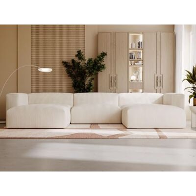 GRAINGOLD Landi Ecksofa 340x180 cm, U-Form Sofa, Ecksofa für Wohnzimmer, Cord Stoff, 5-Sitzer Wohnlandschaft, Modernes Design (Beige) GRAINGOLD Landi Ecksofa 340x180 cm, U-Form Sofa, Ecksofa für Wohnzimmer, Cord Stoff, 5-Sitzer Wohnlandschaft, Modernes Design (Beige)