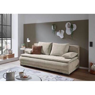 Stella Trading Liam Schlafsofa in beige – Modernes Design mit Bonell-Federkern, Bettkasten & Schlaffunktion für höchsten Komfort im Wohn- und Gästebereich Stella Trading Liam Schlafsofa in beige – Modernes Design mit Bonell-Federkern, Bettkasten & Schlaffunktion für höchsten Komfort im Wohn- und Gästebereich