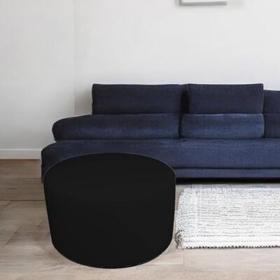 Talamo Italia Pouf Abanera, Mehrzwecksessel, Sitzsack, Hockerhocker, Made in Italy, 79x79 h42 cm, Schwarz Talamo Italia Pouf Abanera, Mehrzwecksessel, Sitzsack, Hockerhocker, Made in Italy, 79x79 h42 cm, Schwarz