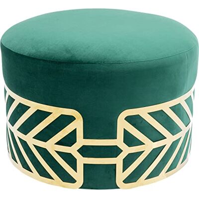Kare Design Hocker Jenna Grün Samtoptik, Wohnaccessoire, rund, Sitzhöhe 41cm Kare Design Hocker Jenna Grün Samtoptik, Wohnaccessoire, rund, Sitzhöhe 41cm