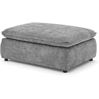 Stella Trading Polsterhocker Fußhocker 120 x 88 cm, Sitzhöhe 42 cm, rechteckig, pflegeleichter Stoffbezug, passend zum Big Sofa, Modell Vince, Grau Stella Trading Polsterhocker Fußhocker 120 x 88 cm, Sitzhöhe 42 cm, rechteckig, pflegeleichter Stoffbezug, passend zum Big Sofa, Modell Vince, Grau