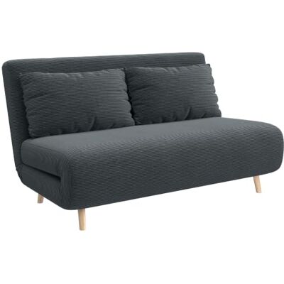 HOMCOM 3 in 1 Schlafsofa Klappbar 191 x 141 cm Schlaffunktion Dunkelgrau 2 Sitzer Sofa, Couch Schlafcouch, 3-Stufig Verstellbare Rückenlehne, Kordoptik, Wohnzimmer HOMCOM 3 in 1 Schlafsofa Klappbar 191 x 141 cm Schlaffunktion Dunkelgrau 2 Sitzer Sofa, Couch Schlafcouch, 3-Stufig Verstellbare Rückenlehne, Kordoptik, Wohnzimmer