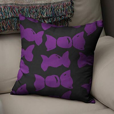 Bonamaison Le Jardin du Lin Kissen Zierkissenbezug Kissenbezug, Lila & Schwarz Dekoration, Für Zuhause Autos Büro Sofa Wohnzimmer Couch Schlafzimmer Dekor, 50x50 Cm Entworfen und hergestellt in der Türkei Bonamaison Le Jardin du Lin Kissen Zierkissenbezug Kissenbezug, Lila & Schwarz Dekoration, Für Zuhause Autos Büro Sofa Wohnzimmer Couch Schlafzimmer Dekor, 50x50 Cm Entworfen und hergestellt in der Türkei