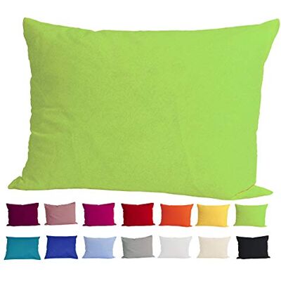 beties Basic Kissenbezug, Apfelgrün, 40x60 cm, viele fröhliche Farben 100% Baumwolle, Uni-Farbe, Kissenhülle beties Basic Kissenbezug, Apfelgrün, 40x60 cm, viele fröhliche Farben 100% Baumwolle, Uni-Farbe, Kissenhülle