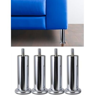 IPEA 4X Möbelfüße Sofa Füße Modell ACQUAMARINA – Höhe 120 mm – Füße im Eleganten Design für Sessel und Schränke 4 Metall Beine aus Eisen – Mobelfusse Farbe Chrom – Kolor Verchromt IPEA 4X Möbelfüße Sofa Füße Modell ACQUAMARINA – Höhe 120 mm – Füße im Eleganten Design für Sessel und Schränke 4 Metall Beine aus Eisen – Mobelfusse Farbe Chrom – Kolor Verchromt
